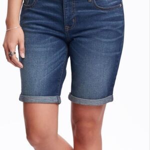 Old Navy High Rise Rolled Cuffs Stretch Jean Shorts 10